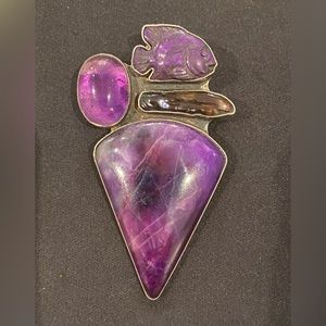 Amy Kahn Russell Purple Pin/Pendant